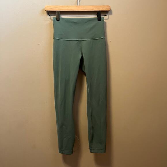 Lululemon Wunder Train High-Rise‎ Crop 23" Medium Forest Size 4 - Picture 1 of 6